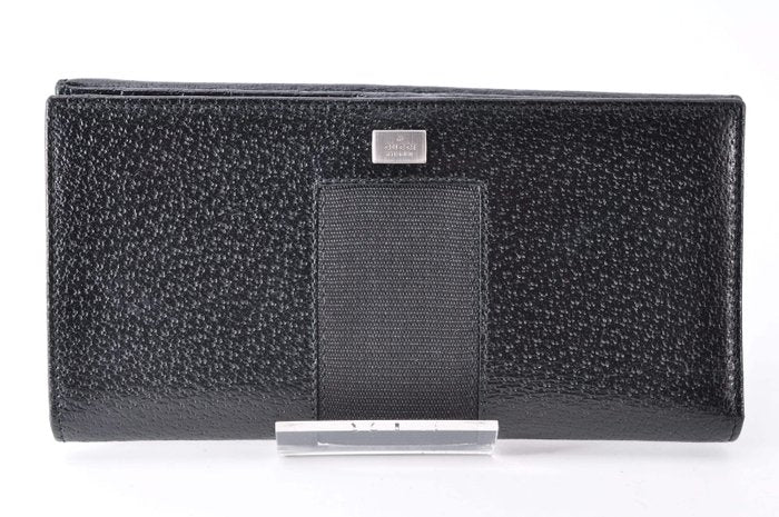 Gucci Black Leather Zip Around Wallet Long Wallet