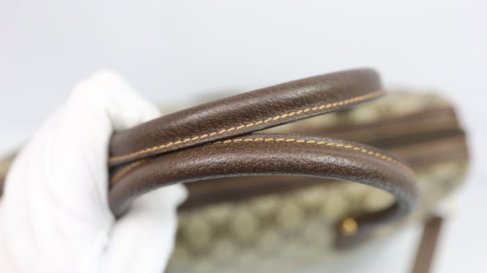 Gucci GG Monogram Top-Handle Satchel – Beige an Brown