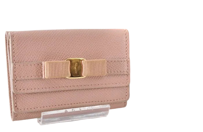 Salvatore Ferragamo Pink Leather Bi-Fold Wallet