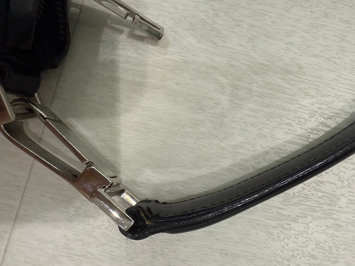 Gucci Black Nylon and Leather Shoulder Bag