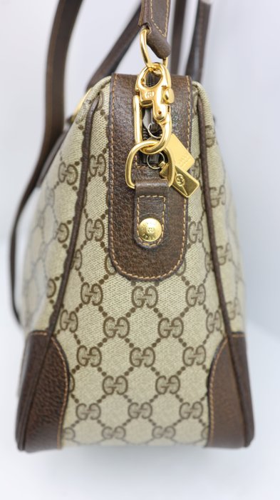 Gucci GG Monogram Top-Handle Satchel – Beige an Brown