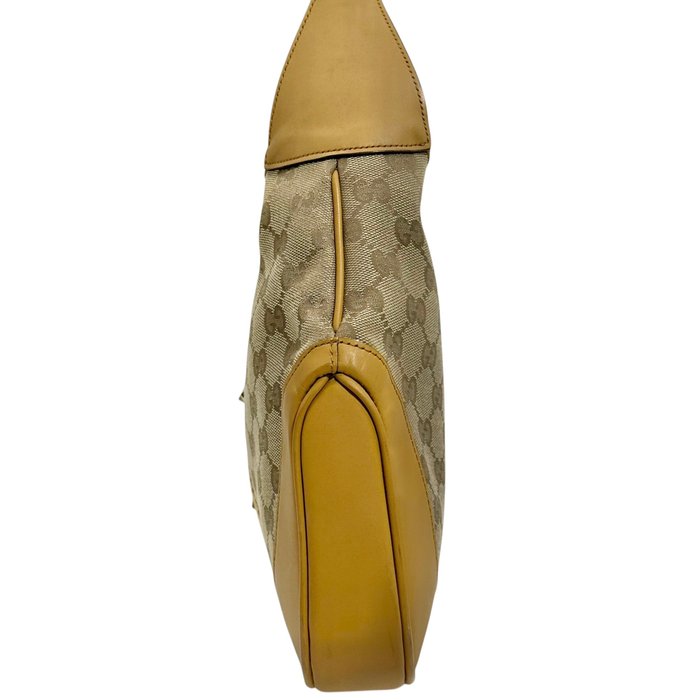 Gucci Jackie GG Canvas Shoulder Bag – Beige & Leather, Gold-Tone Hardware