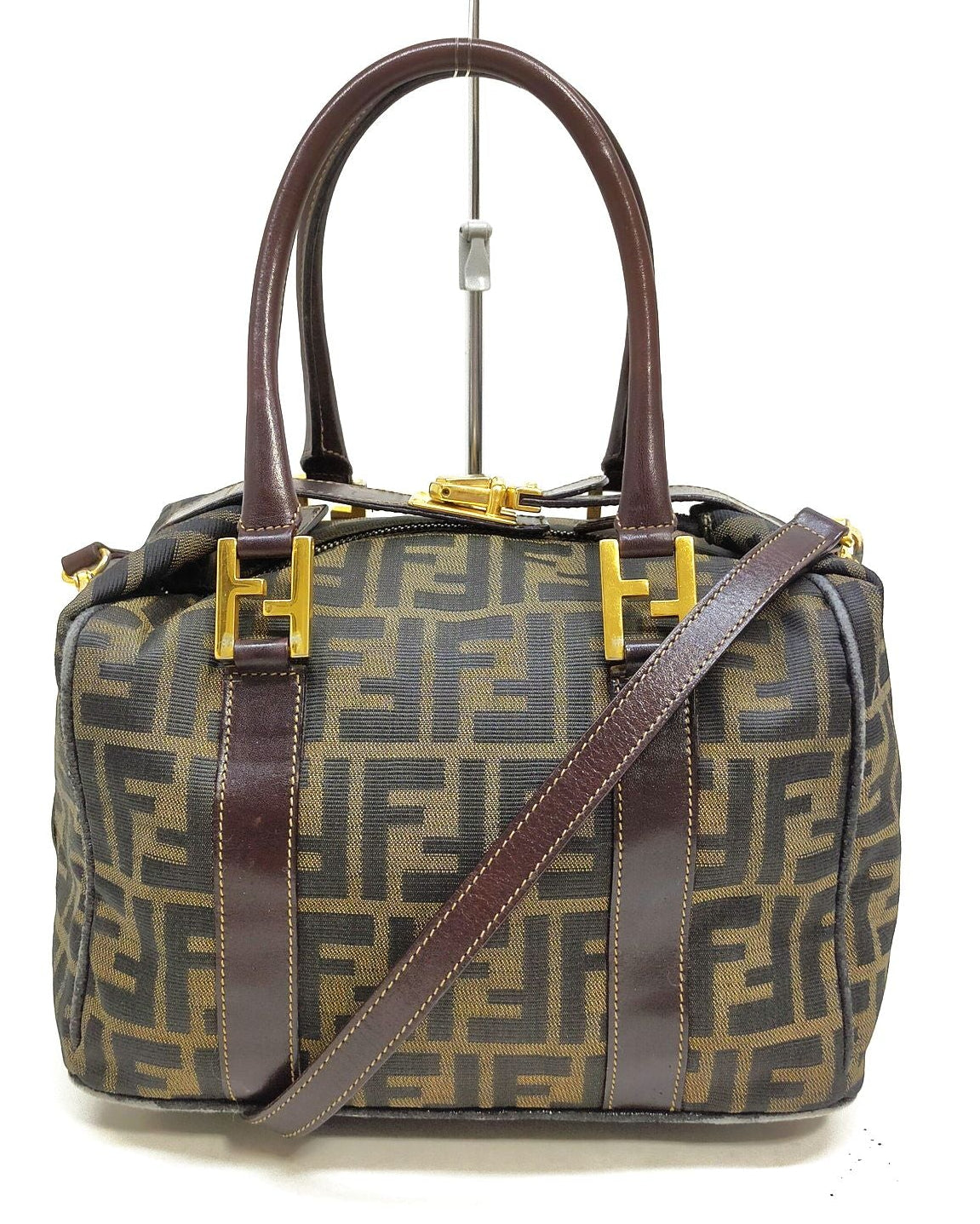 Fendi Hand Bag Brown Canvas
