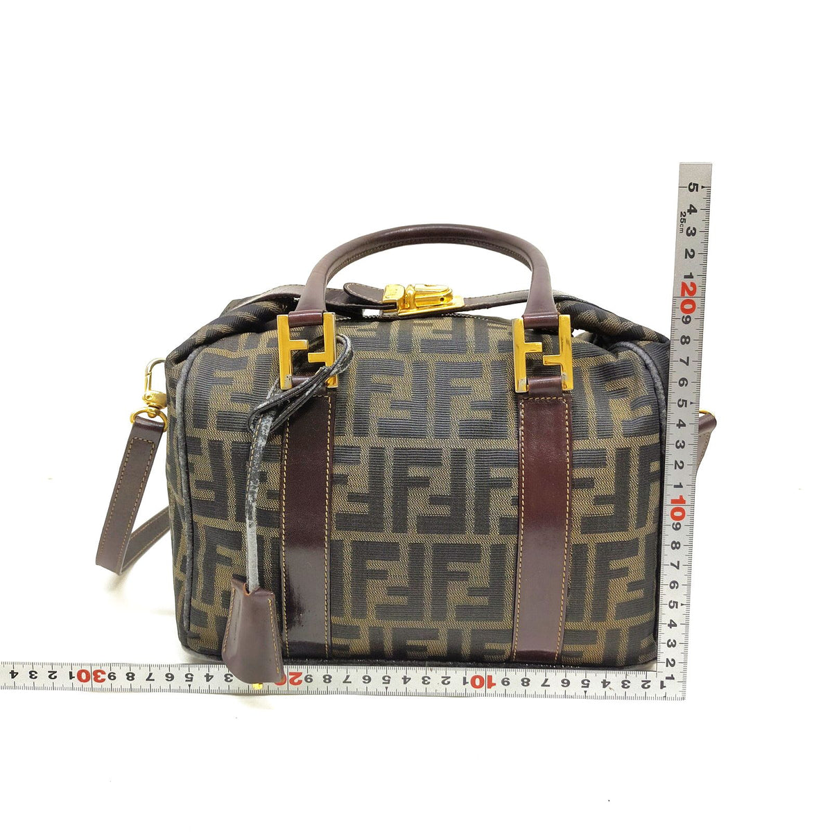 Fendi Hand Bag Brown Canvas