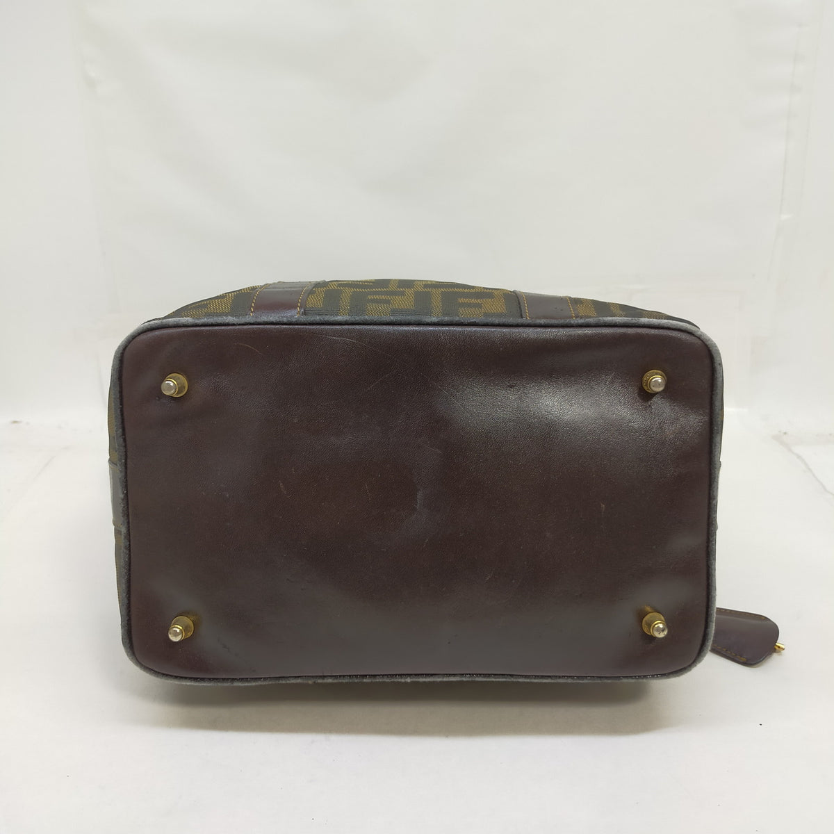 Fendi Hand Bag Brown Canvas
