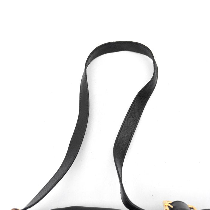 Gucci Bamboo Black Leather Backpack