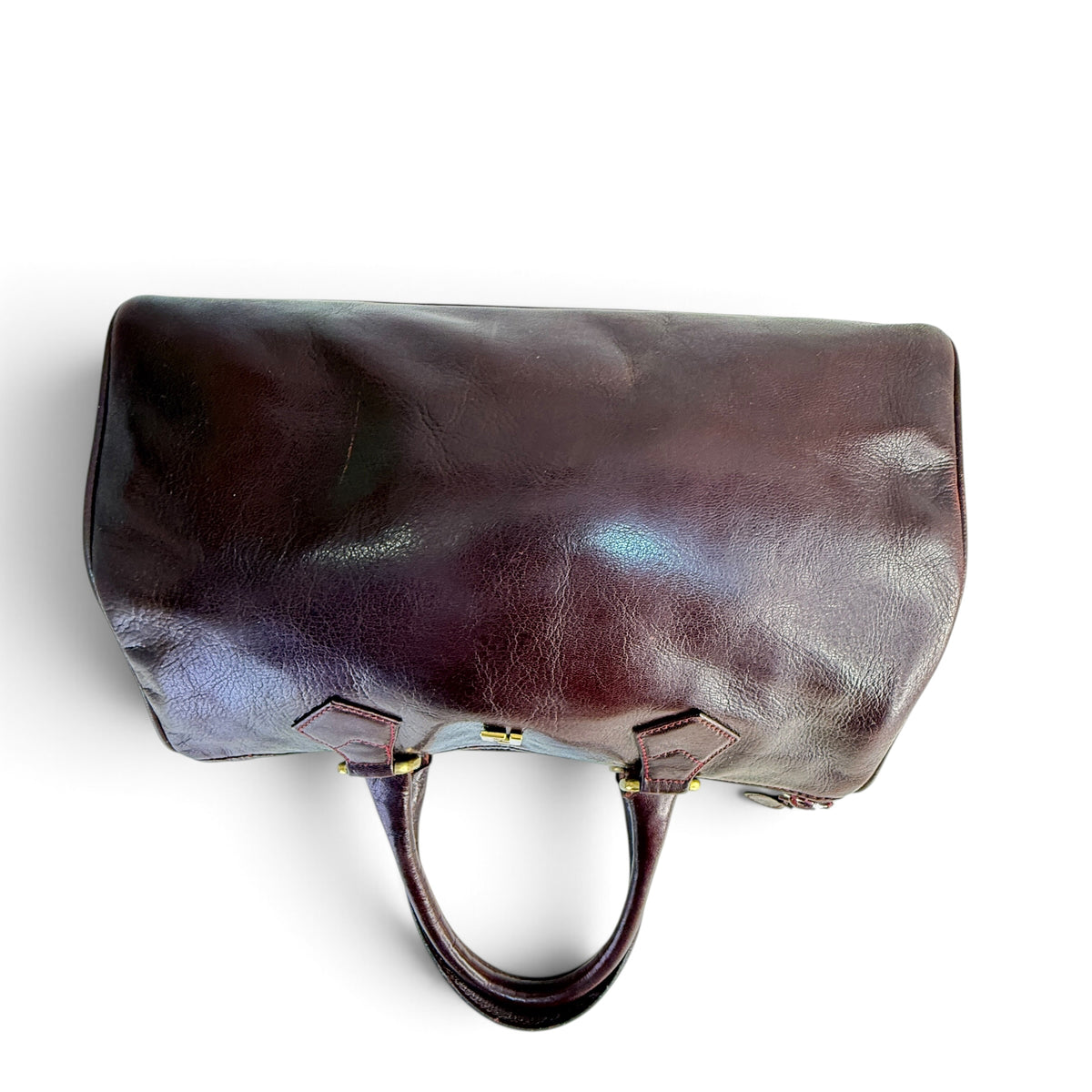 Fendi Boston Hand Bag burgundy