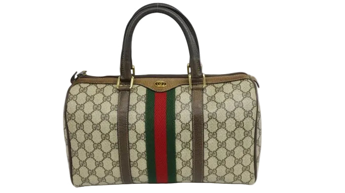 Gucci GG Supreme Sherry Line Vintage Boston Bag