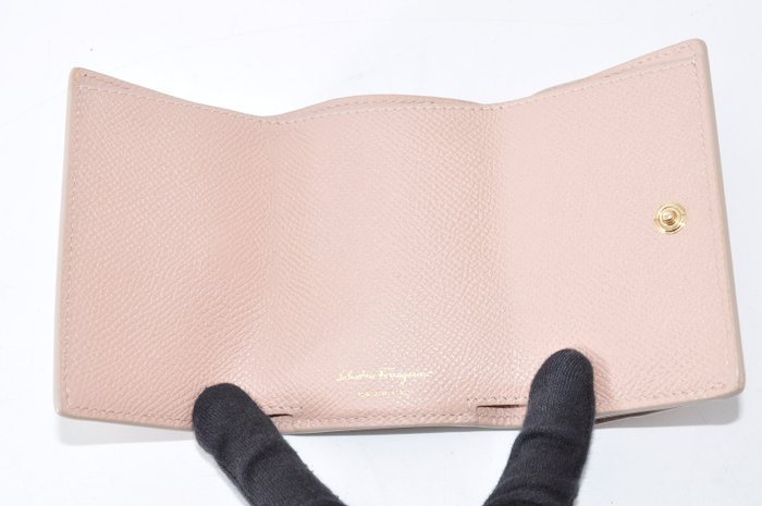 Salvatore Ferragamo Pink Leather Bi-Fold Wallet