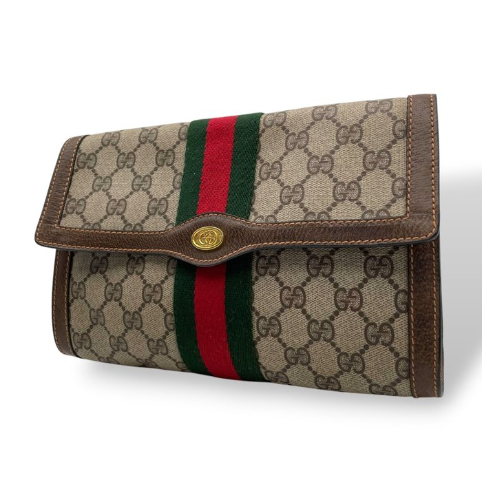 Gucci GG Supreme Web Clutch Bag – Vintage