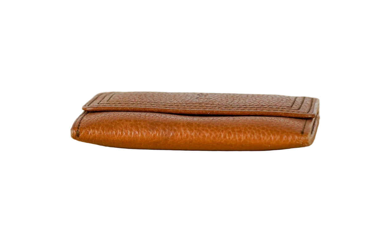 Yves Saint Laurent Brown Leather Wallet and Card Holder