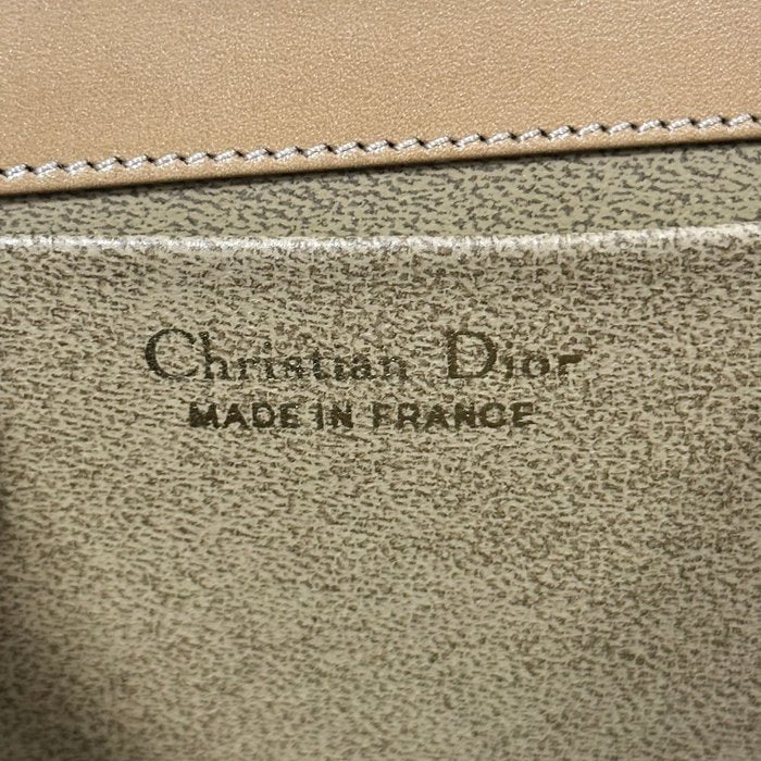Christian Dior Brown Leather Shoulder Bag – Gold-Tone Hardware