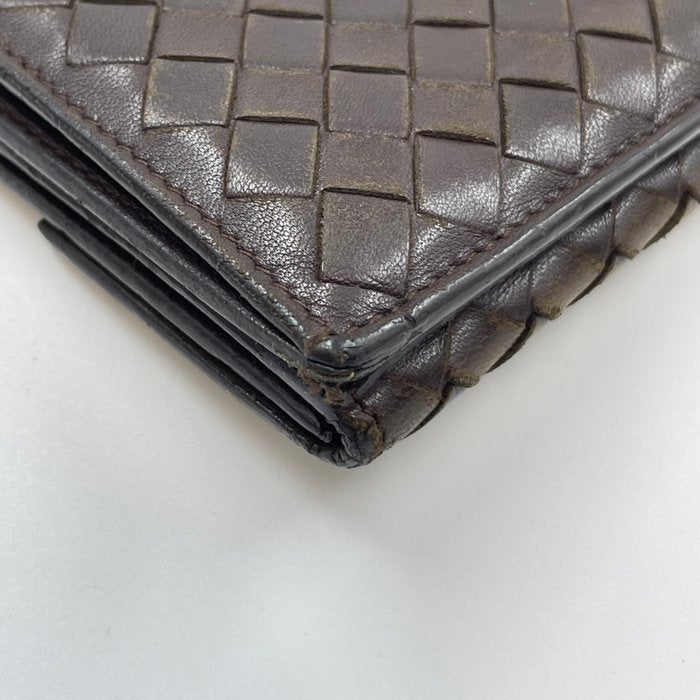 Bottega Veneta Intrecciato Continental Long Wallet –  Brown Leather