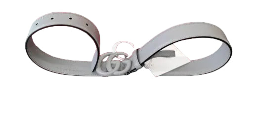 Gucci Marmont Belt – Grey Leather, Size 70