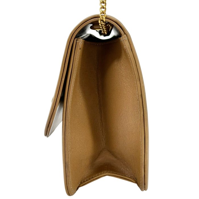 Christian Dior Brown Leather Shoulder Bag – Gold-Tone Hardware
