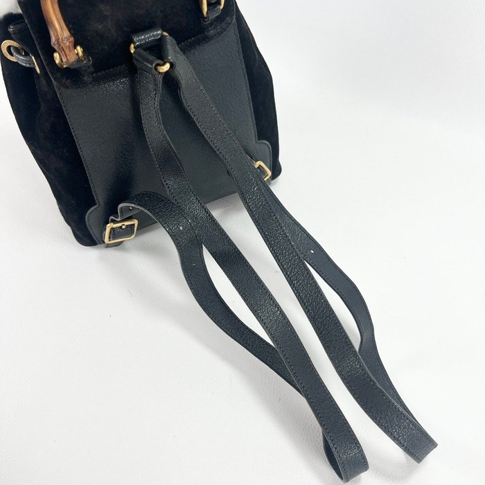 Gucci Black Leather Backpack Bag