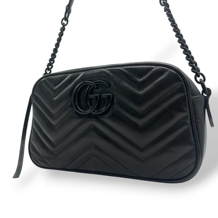 Gucci GG Marmont Matelassé Small Shoulder Bag – Black
