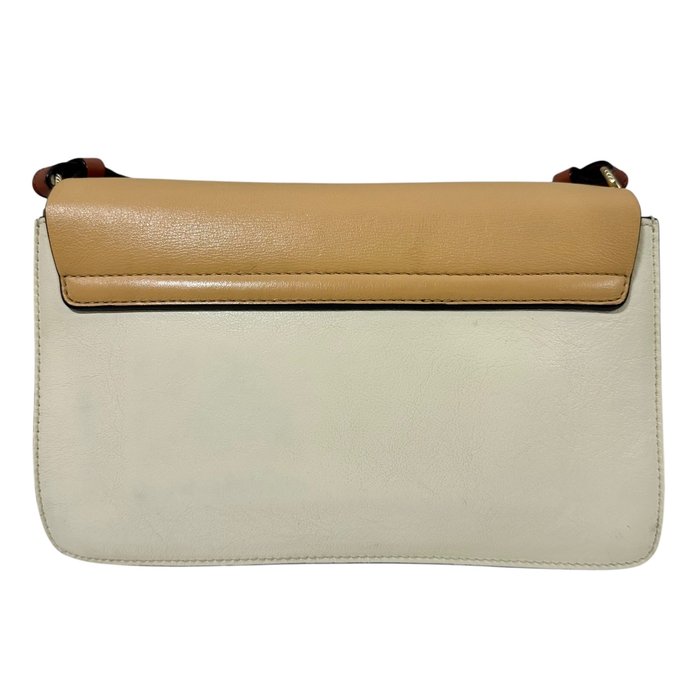 Chloé Faye Shoulder Bag – Beige Leather and Gold-Tone Hardware
