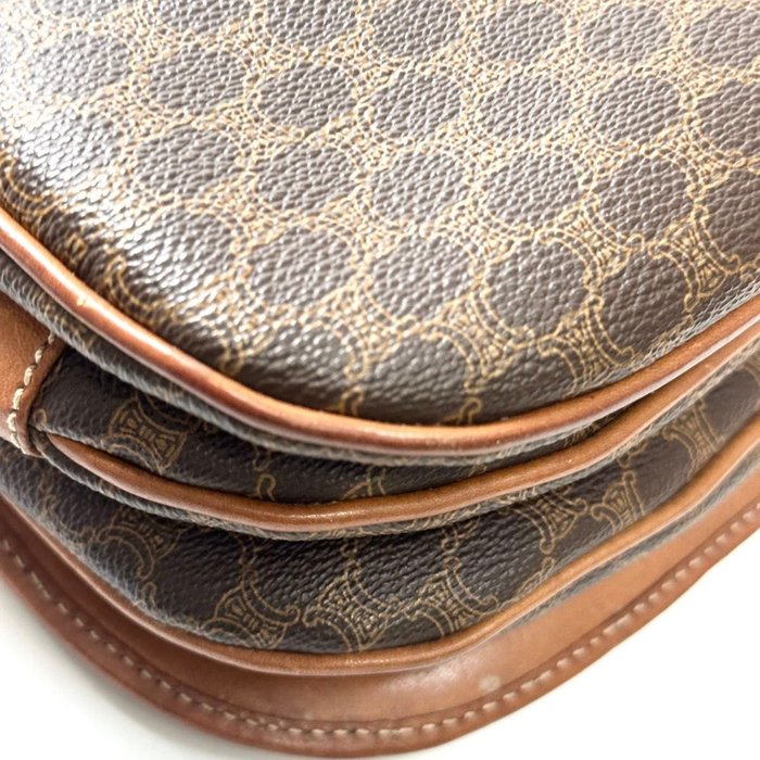 Céline Macadam Triomphe Brown PVC Crossbody Bag