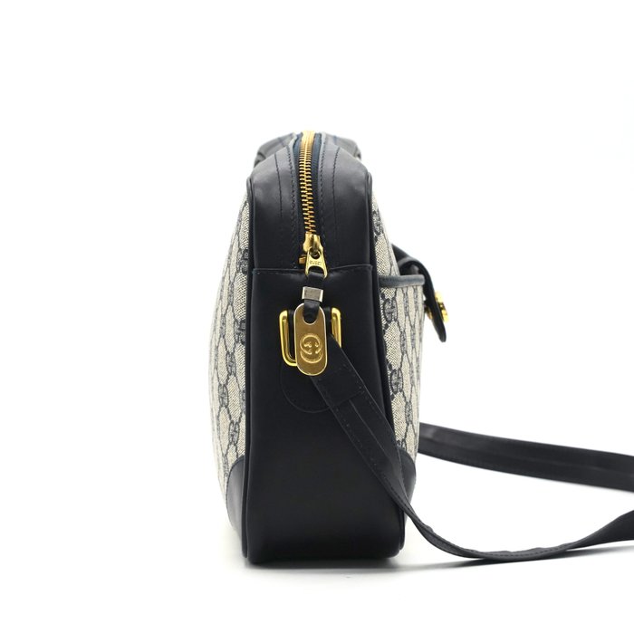 Gucci Vintage GG Supreme Shoulder Bag – Navy and Grey