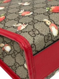Gucci Peter Rabbit Apple Tote Bag in Beige and Red
