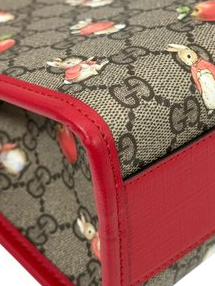 Gucci Peter Rabbit Apple Tote Bag in Beige and Red