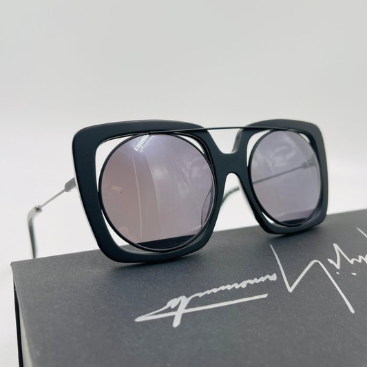 Yohji Yamamoto YY7009 Designer Sunglasses – Black, Unisex
