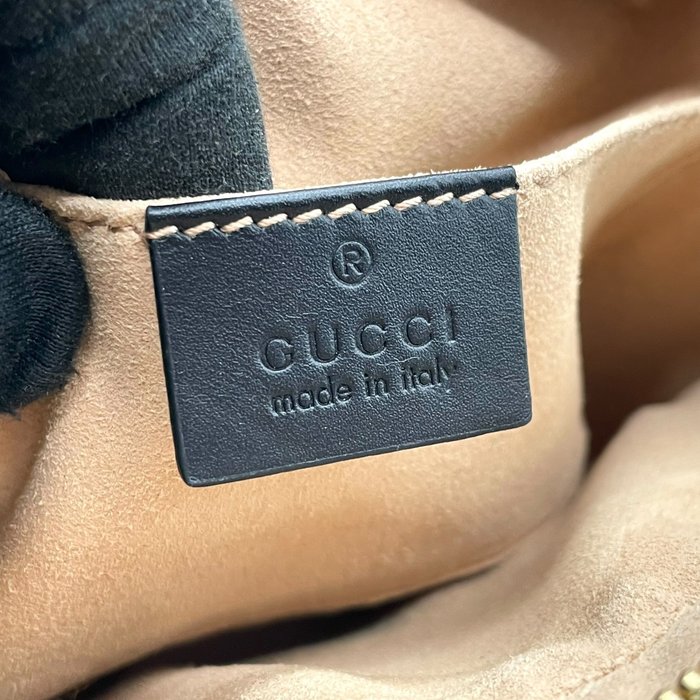 Gucci Ophidia Mini Shoulder Bag – Red Suede, Black Patent Leather &amp; Gold-Tone Hardware