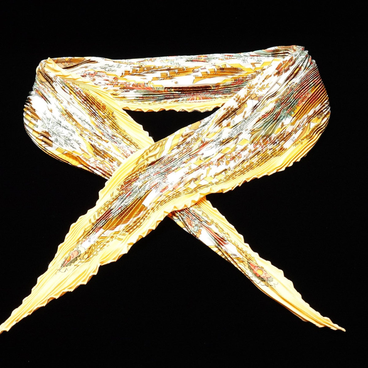 Hermès Plissé “Découpages” Silk Scarf by Anne Rosat