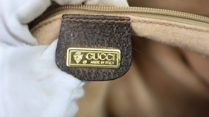 Gucci GG Monogram Top-Handle Satchel – Beige an Brown