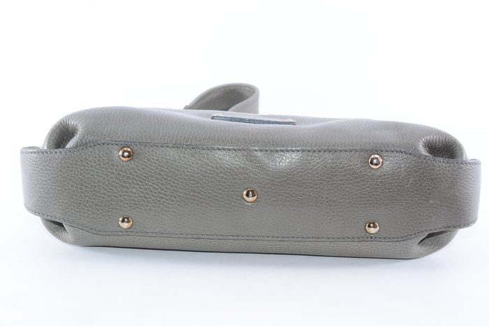 Salvatore Ferragamo Grey Leather Shoulder Bag