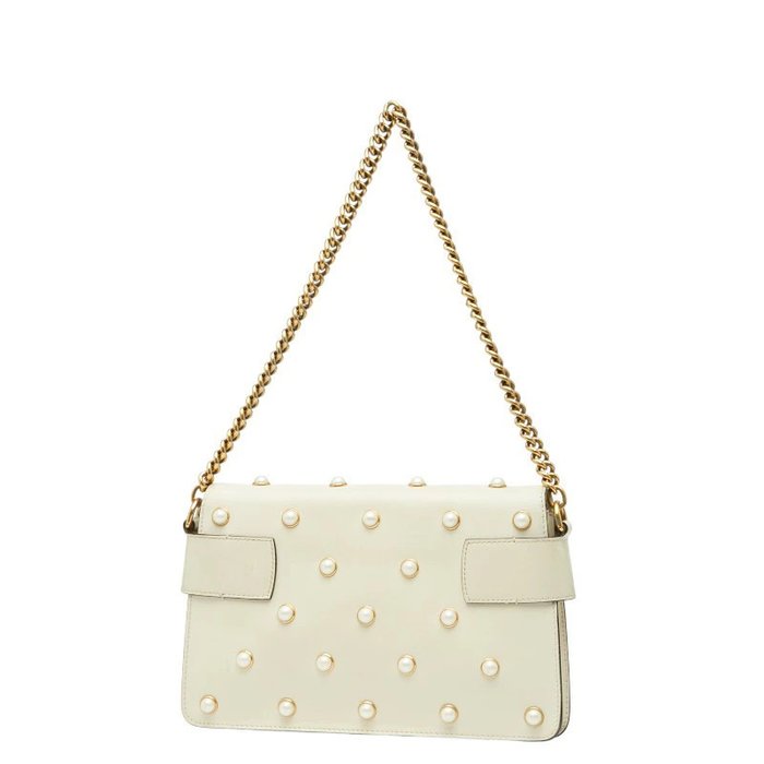 Gucci Broadway Pearl &amp; Bee Chain Shoulder Bag – 2-Way Crossbody
