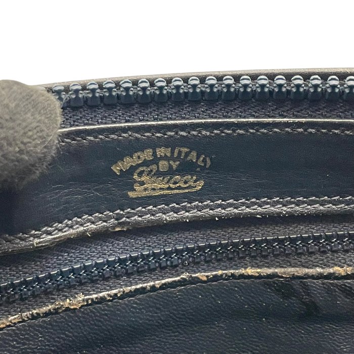 Gucci GG Supreme Web Shoulder Bag – Grey, Navy Leather & Signature Web Stripe