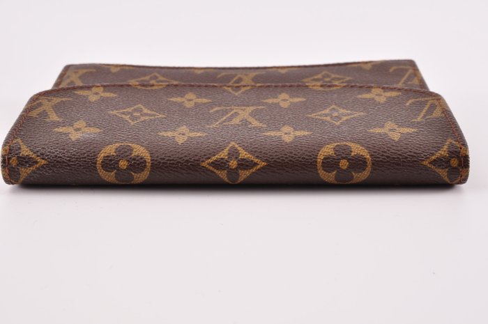 Louis Vuitton Monogram Pochette Rabas Wallet with Leather Trim