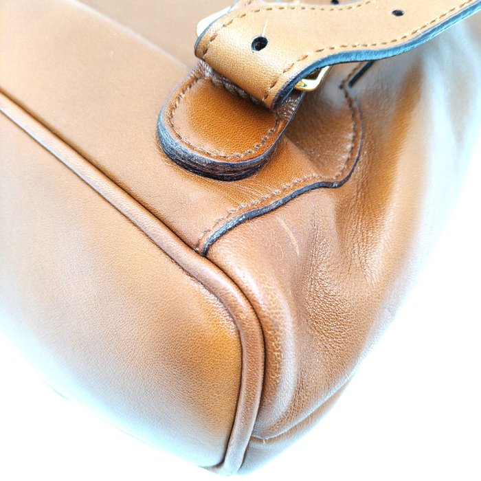 Gucci Bamboo Brown Leather Backpack