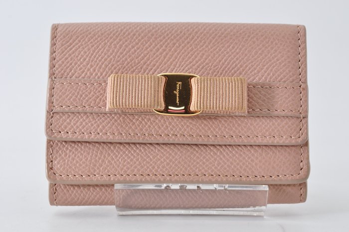 Salvatore Ferragamo Pink Leather Bi-Fold Wallet