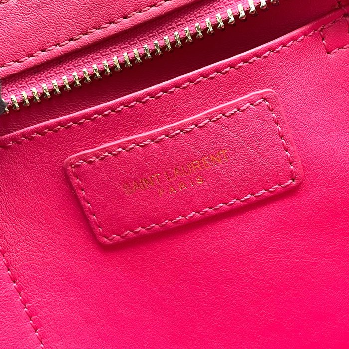 Saint Laurent Pink Leather Two-Way Handbag – Gold-Tone Hardware