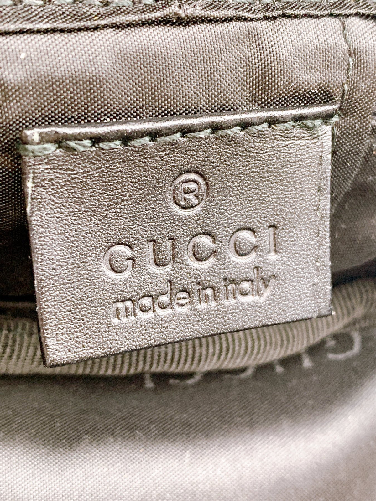 Gucci Monogram Canvas Mini Drawstring pouch – Black