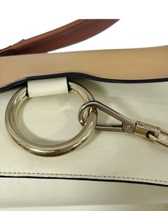 Chloé Faye Shoulder Bag – Beige Leather and Gold-Tone Hardware
