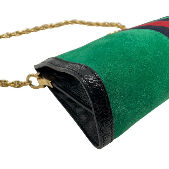 Pochette/Sac bandoulière Gucci toile rayée verte