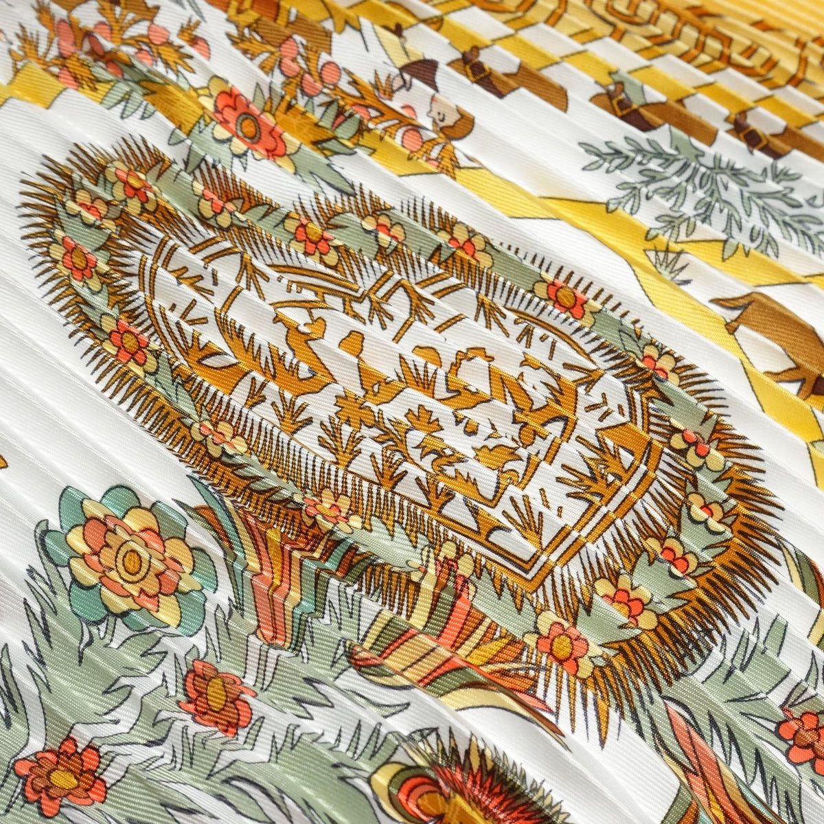 Hermès Plissé “Découpages” Silk Scarf by Anne Rosat