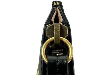 Gucci Ghost Clutch Bag – Black Leather & Gold-Tone Hardware
