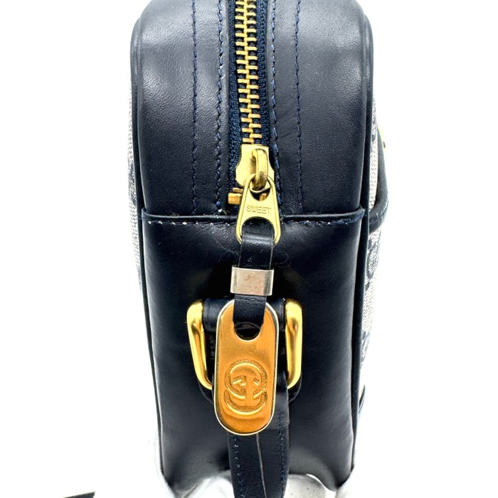 Gucci Vintage GG Supreme Shoulder Bag – Navy and Grey