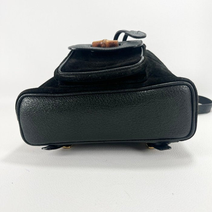 Gucci Black Leather Backpack Bag