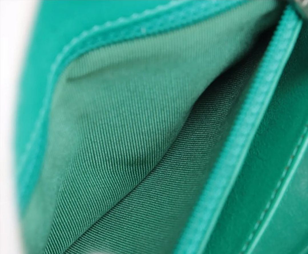 Chanel Mini Matelassé 17 Single Flap Green Patent Leather Bag