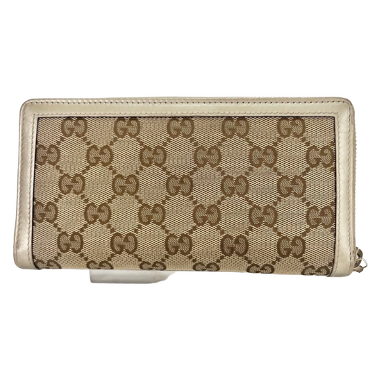 Long portefeuille Gucci Suprême beige