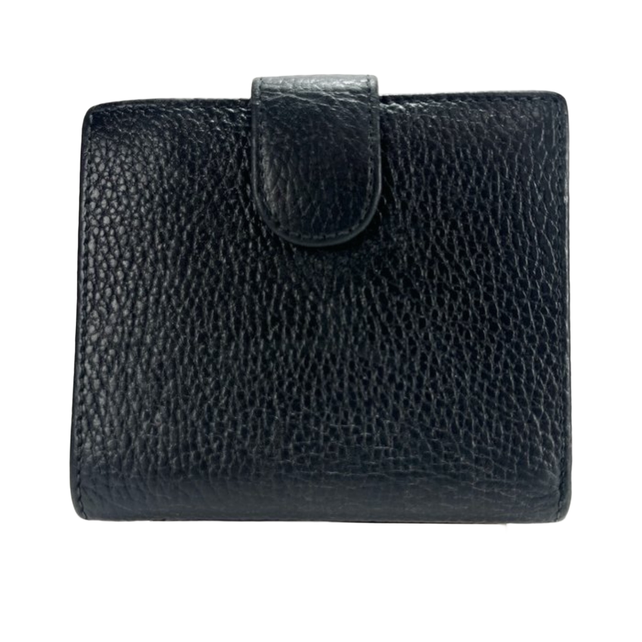 Portefeuille en cuir noir Gucci à deux volets
