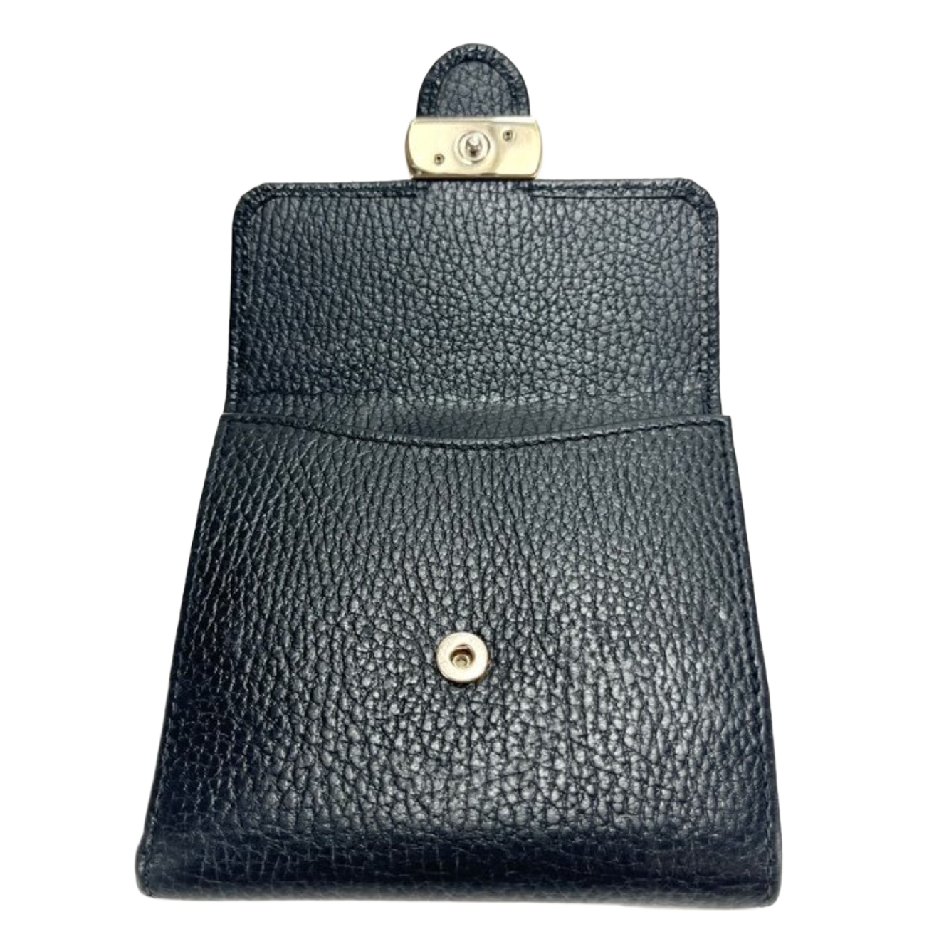 Portefeuille en cuir noir Gucci à deux volets