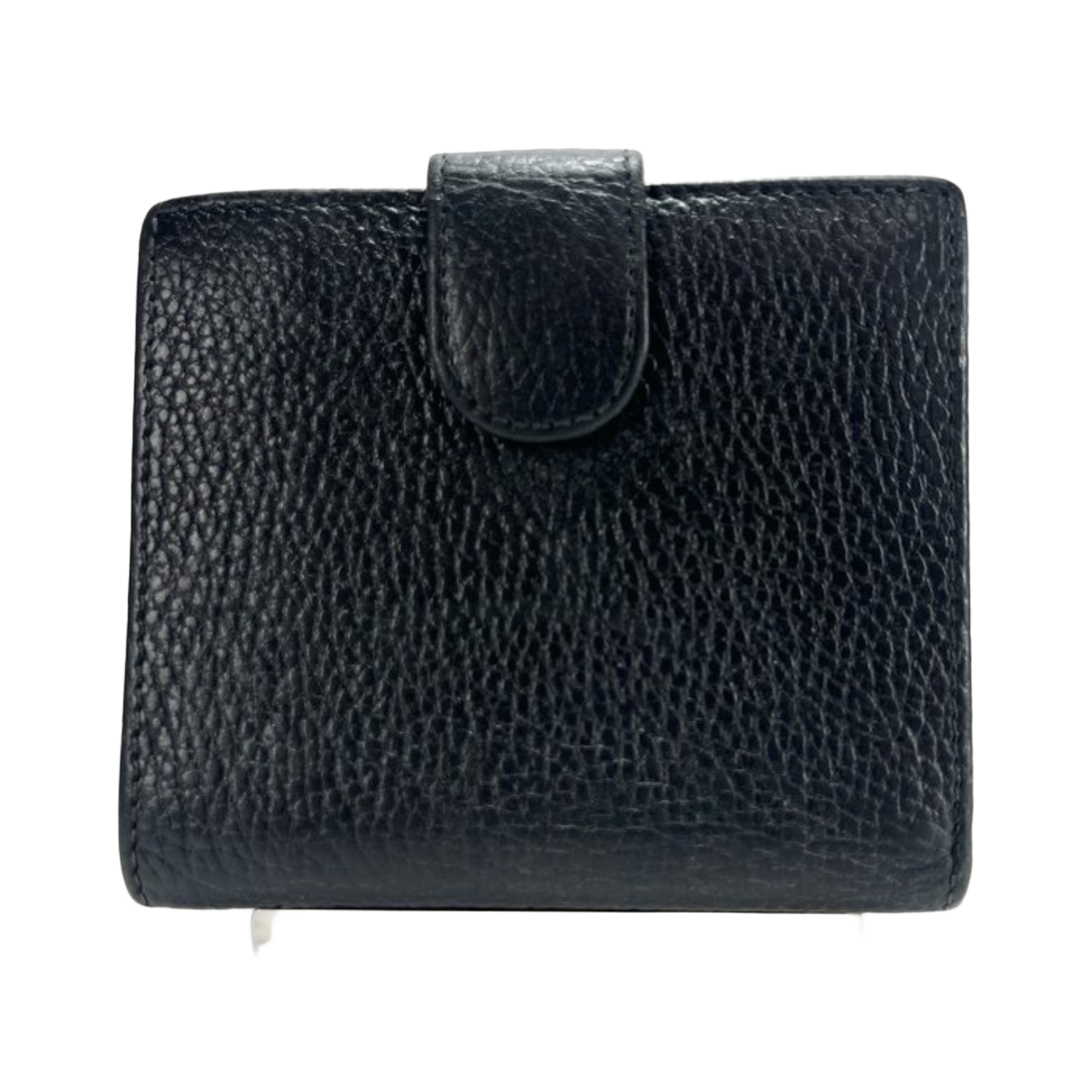 Portefeuille en cuir noir Gucci à deux volets