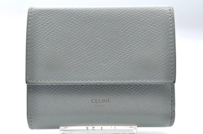 Céline Blue & Grey Leather Bi-Fold Wallet